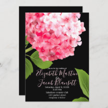 Watercolor Pink Hydrangea Wedding