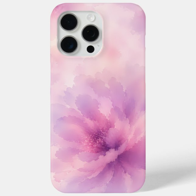 Watercolor Pink Lavender Blossom Abstract Case-Mate iPhone Case (Back)