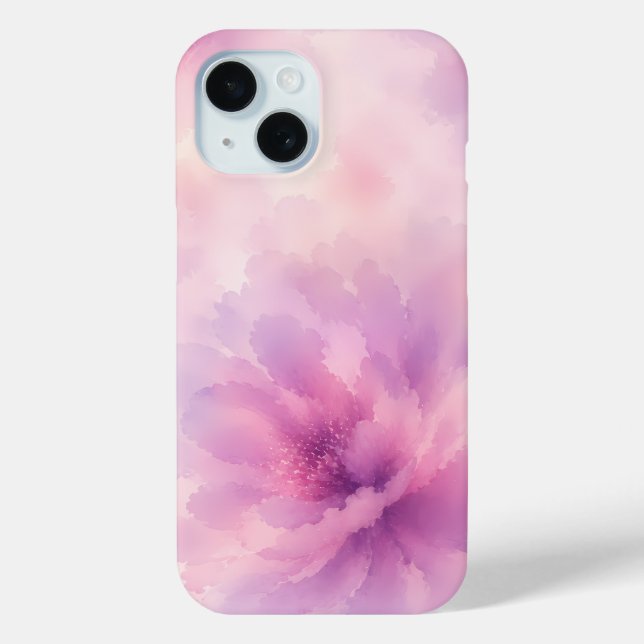 Watercolor Pink Lavender Blossom Abstract Case-Mate iPhone Case (Back)