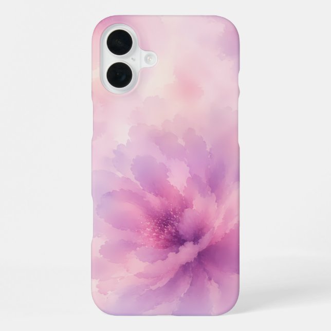 Watercolor Pink Lavender Blossom Abstract iPhone Case (Back)