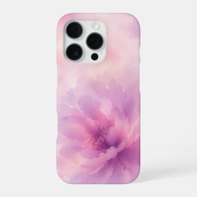 Watercolor Pink Lavender Blossom Abstract iPhone Case (Back)