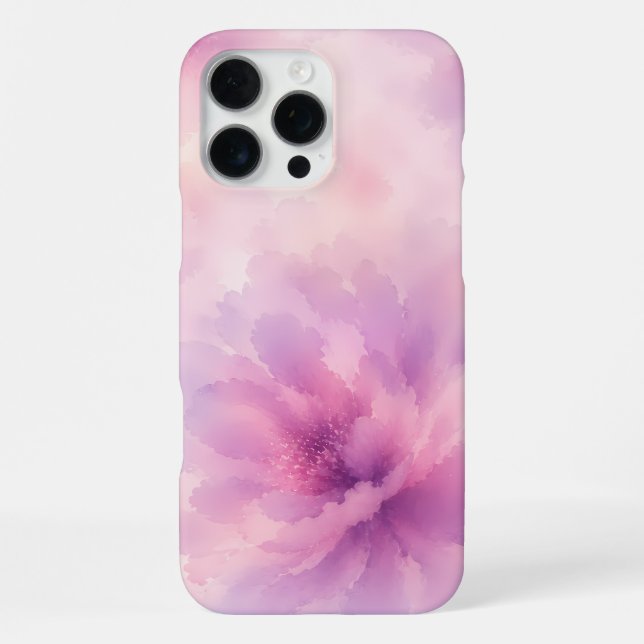 Watercolor Pink Lavender Blossom Abstract iPhone Case (Back)