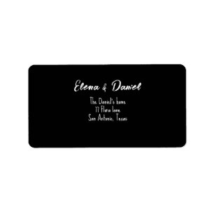 Watercolor pink lavender roses minimalist black label