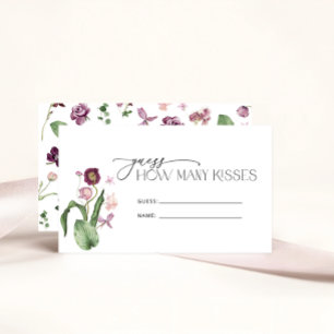 Watercolor Pink Lilac Flower Bridal Shower Game Enclosure Card