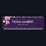 Watercolor Pink Moth Orchids Painting Ruler<br><div class="desc">Introducing our enchanting business card featuring a stunning botanical illustration! Created from my original watercolor artwork of pink moth orchids, this design exudes tropical elegance. Against a background of enigmatic dark purple, the delicate pink petals of the orchids radiate charm. The middle part showcases clean white text, adding a touch...</div>