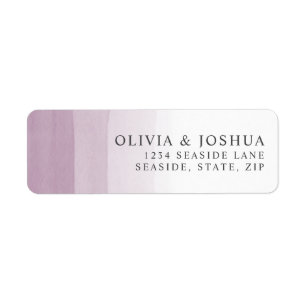 Watercolor Pink Ombre Wedding Return Address