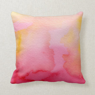 Watercolor Pink & Orange Blends Cushion