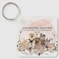 Watercolor Pink Pastel Colours Pet Walker dogs