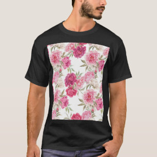 Watercolor Pink Peonies: Floral Elegance T-Shirt