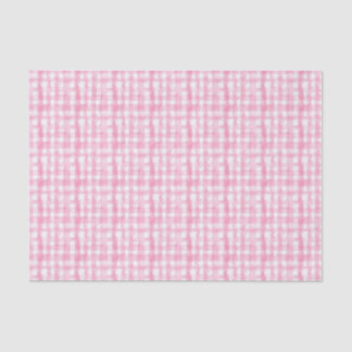 Watercolor Pink Plaid Tissue Paper