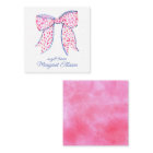 Watercolor Pink Polka Dot Bow Gift Enclosure