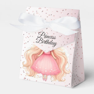 Watercolor Pink Princess Birthday Party Cute Favour Box