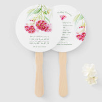 Watercolor pink red flowers gumtree wedding