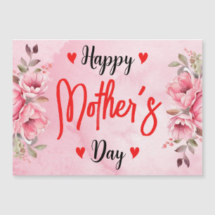 Watercolor Pink Rose Flower Mother's Day Card