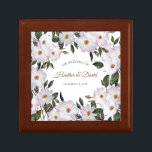 Watercolor Pink Roses Ballerina Floral Art Wedding Gift Box<br><div class="desc">Designed based on my watercolor flower portrait of white roses 'ballerina' with their pale pink colours,  with many rose buds ready to bloom and surrounded by dark green foliage around them. Customisable in Zazzle with your own text for a personalised design. Check out my store for matching items!</div>