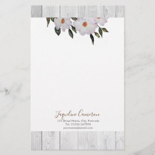 Watercolor Pink Roses Ballerina Illustration Stationery