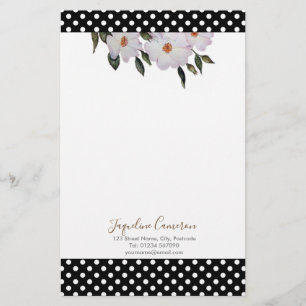 Watercolor Pink Roses Ballerina Illustration Stationery