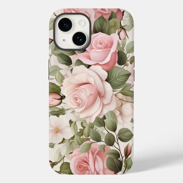 Watercolor Pink Roses Case-Mate iPhone Case (Back)