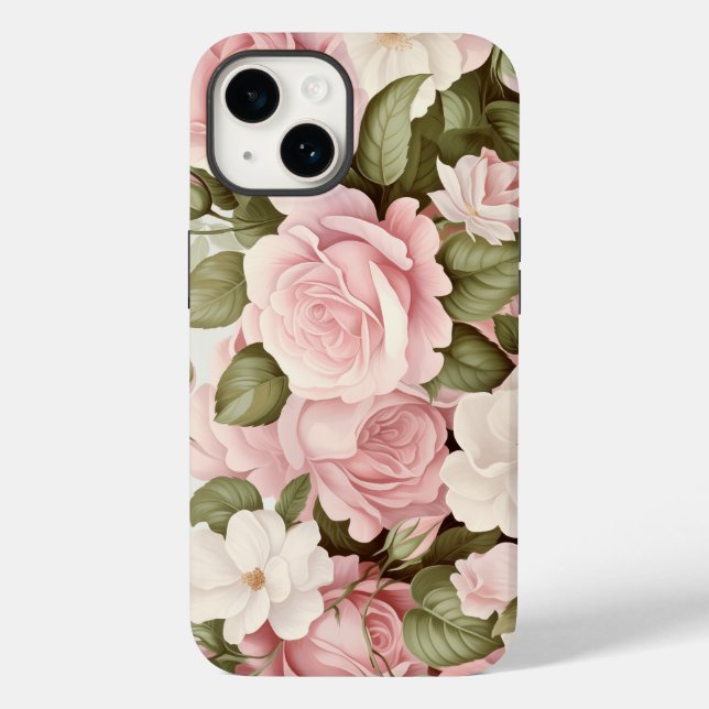 Watercolor Pink Roses Case-Mate iPhone Case (Back)