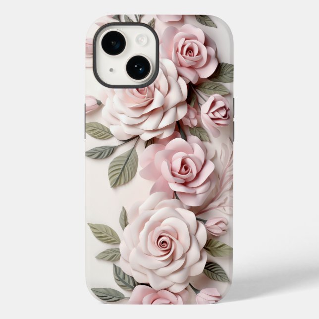 Watercolor Pink Roses Case-Mate iPhone Case (Back)