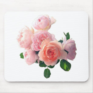 Watercolor Pink Roses Elegant Template Modern Mouse Mat