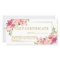 Watercolor Pink Roses Floral Gold Gift Certificate