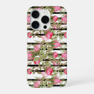 Watercolor pink roses flowers floral romantic prin iPhone 16 pro case