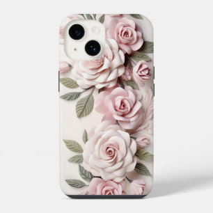 Watercolor Pink Roses iPhone 14 Case