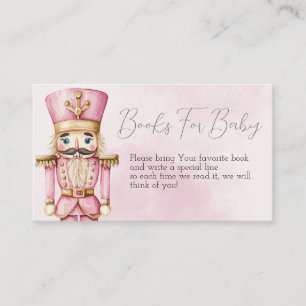 watercolor Pink snow 1st birthday Christmas  Enclosure Card