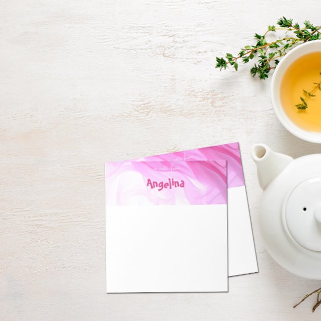 Watercolor pink splash purple letter notepad (Creator Uploaded)