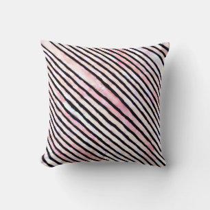 Watercolor Pink Stripes Cushion