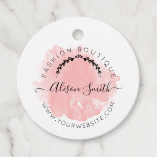Watercolor Pink Tag for Boutique Store