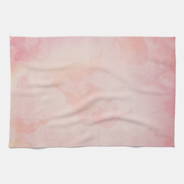 Watercolor Pink Tea Towel (Horizontal)