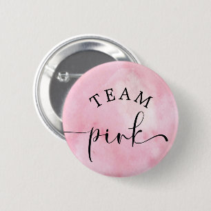 Watercolor Pink Team Pink Button