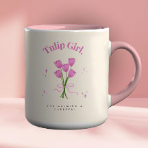 Watercolor Pink Tulip Flower Illustration