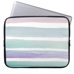 Watercolor pink violet purple laptop sleeve