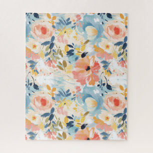 Watercolor Pink & white Flower Jigsaw Puzzle