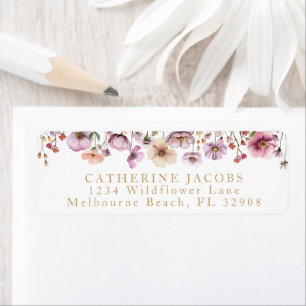 Watercolor Pink Wildflower Baby Shower Floral