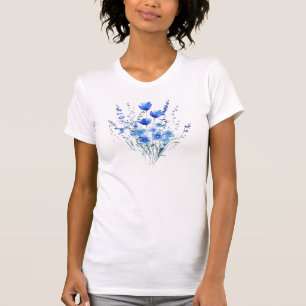 Watercolor Pink Wildflower Bouquet T-Shirt