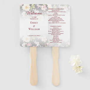 Watercolor Pink Yellow Roses,black blurred,Wedding Hand Fan
