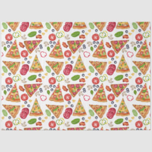 Watercolor Pizza Slices Pattern Tissue Paper