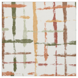 watercolor plaid pattern with chaotic lines fabric