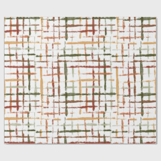 watercolor plaid pattern with chaotic lines wrapping paper