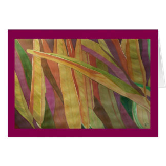 Watercolor plant leaves in sunset