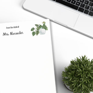 Watercolor Plant Modern From The Desk Of Sticky Post-it Notes