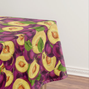 Watercolor Plums Tablecloth