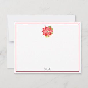 Watercolor Poinsettia Card