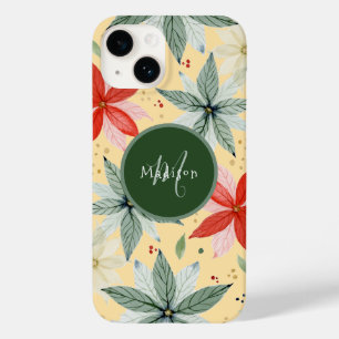 Watercolor Poinsettia Holiday Case-Mate iPhone 14 Case