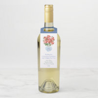 Watercolor Poinsettia Red Green Happy Holidays