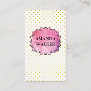 Watercolor Polka Dot Business Card